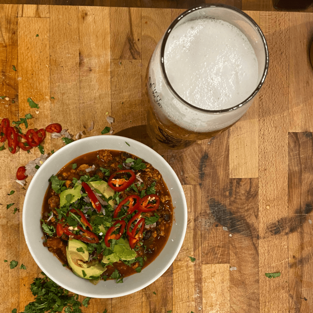 turkey chilli and beer