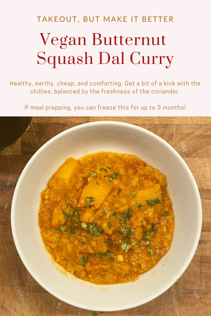 vegan butternut squash dal curry